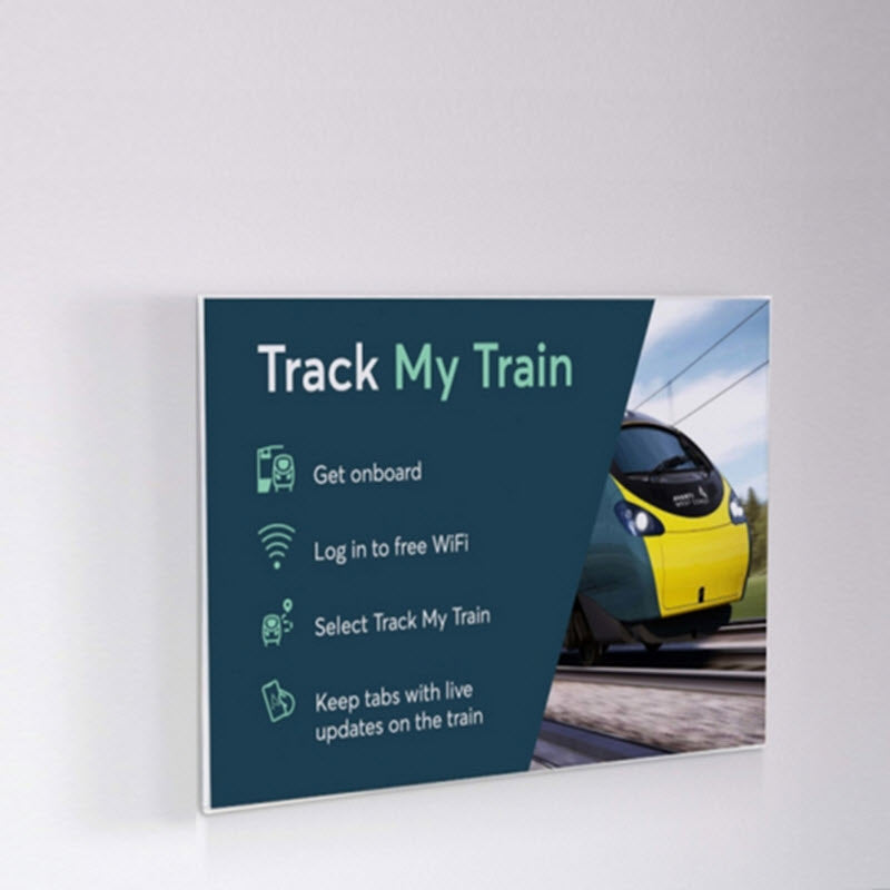 A4 Landscape Wall Mounted display sleeve Self adhesive VHB Tape mounts to rear For single sided mandatory sign and displays Dimensions W x H 300 x 210mm