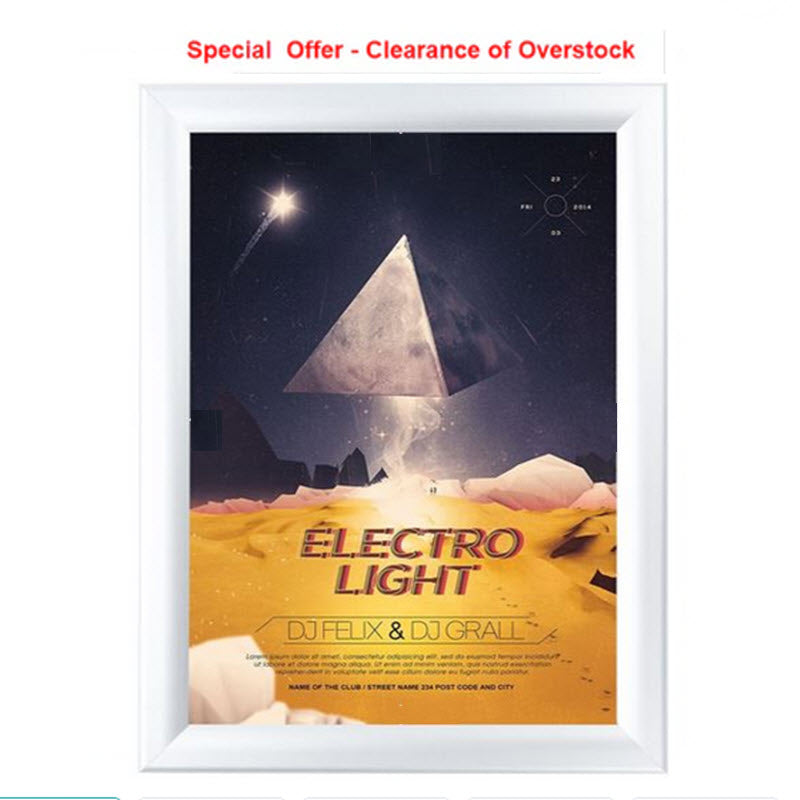 Clearance Offer - 5 x A2 Silver Extra Wide Premium Snap Frames