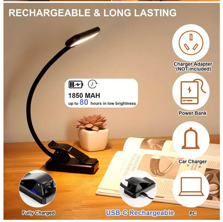 LED Menu Display Light Clip on Rechargable