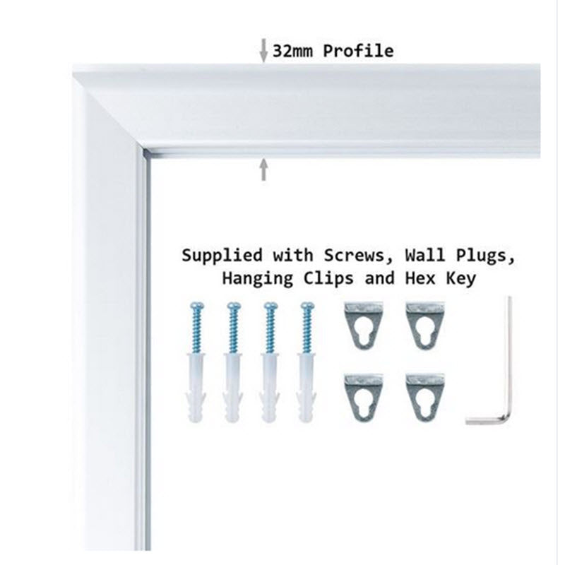 Lockable Snap Frame A2 Silver