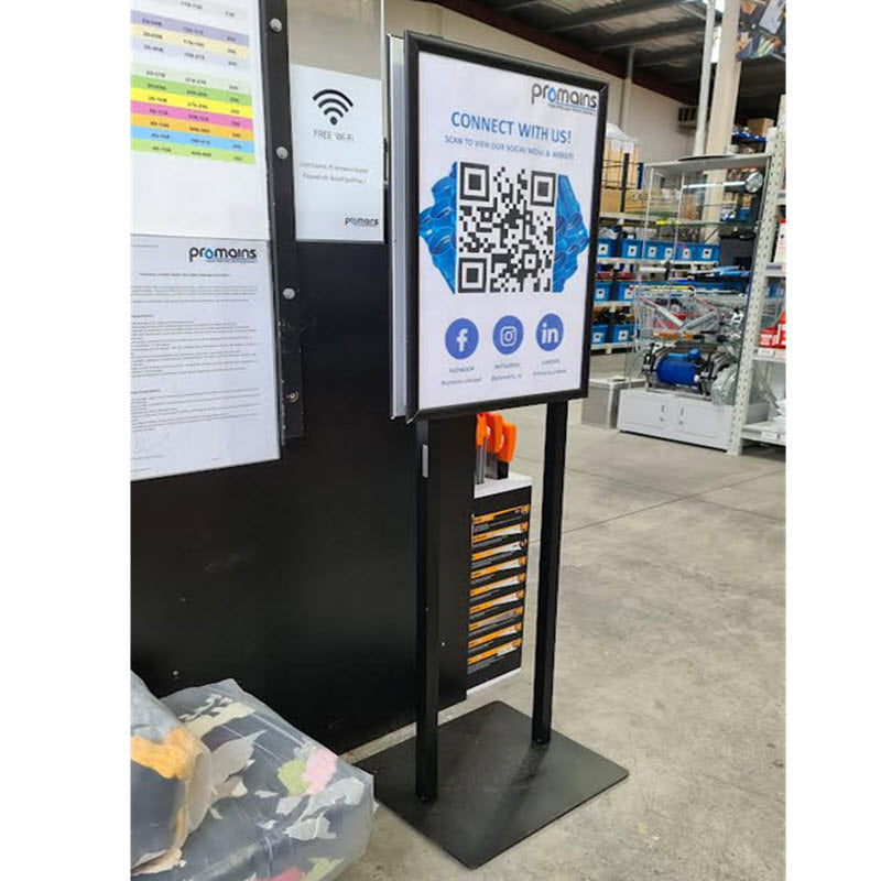 Black A2 Poster Display - Double Sided Snap Frame Sign Holder