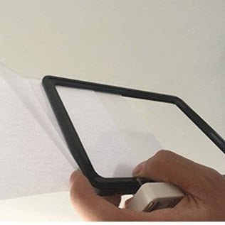 Frame Mount Clip Clear, with White Magnetic base For use with POP Frames A5- A3 Strong Magnetic base,Securely holds ticket frames in an upright display format. Can be used to display information either Portrait / Landscape For A3 size ticket frames use 2 x holders For A4 and A5 sizes use 1 x holder Size: 33mm W x 25mm H x 33mm D.