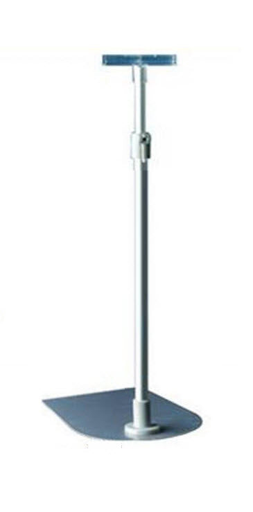 Frame Clip, Metal Pole ,Base, Silver anodised adjustable pole Adjustable height 800 - 1200mm, Metal Base powder coated Grey Dimensions 160mm W x 210mm D