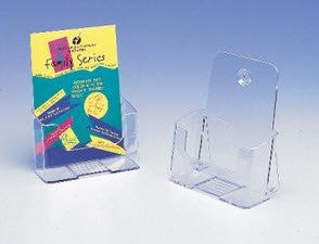 acrylic Freestanding/ wall mounted brochure holder Clear Acrylic Single Tier A5 Portrait Brochure Holder Dimensions W x H x D (mm) 170 x 197 x 117