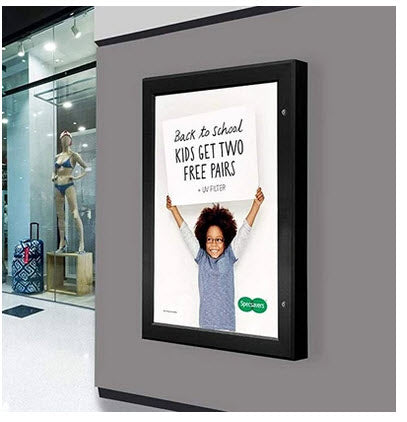 Black Outdoor Lockable Poster Frame AO