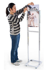 A1 Black Poster Stand / Retail Sign Holder 1500mm high