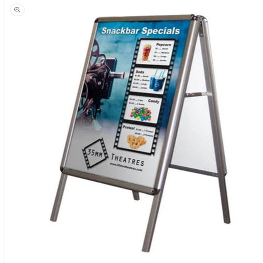 A Frame Display Stand Featuring 2 x A1 Snap Frames.