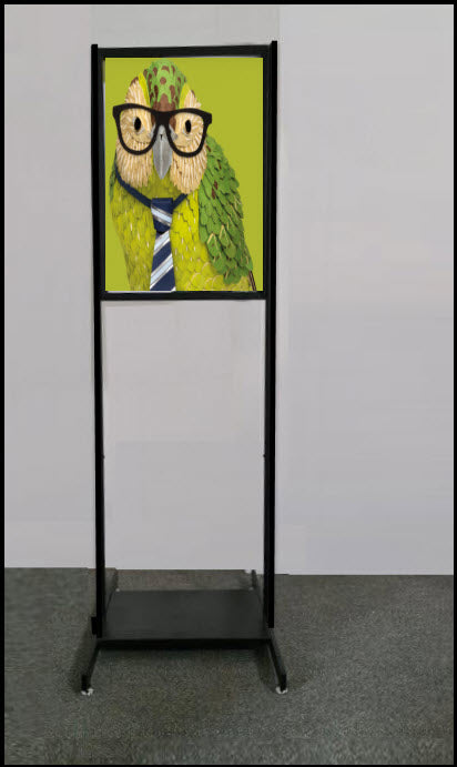A2 Black Poster Stand, Optional DLE Leaflet Holders,