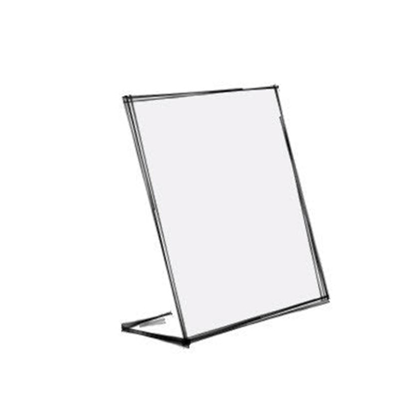 acrylic A7 L Base display holder  For single sided display  Ticket holder for size A7 sheet 75mm wide x 105mm high     Dimensions  W x H x D  75 x 105 x 35