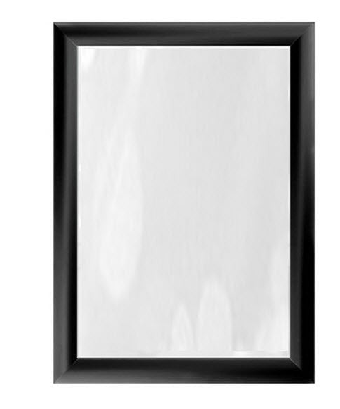 Black Snap Frame Poster Holder A3 25mm Aluminum Frame To suit A3 Poster sheet size 297mm x 420mm Colour Satin Black with mitre corners Clear PVC cover sheet to protect poster All 4 opening sides Can be used for landscape or Portrait displays