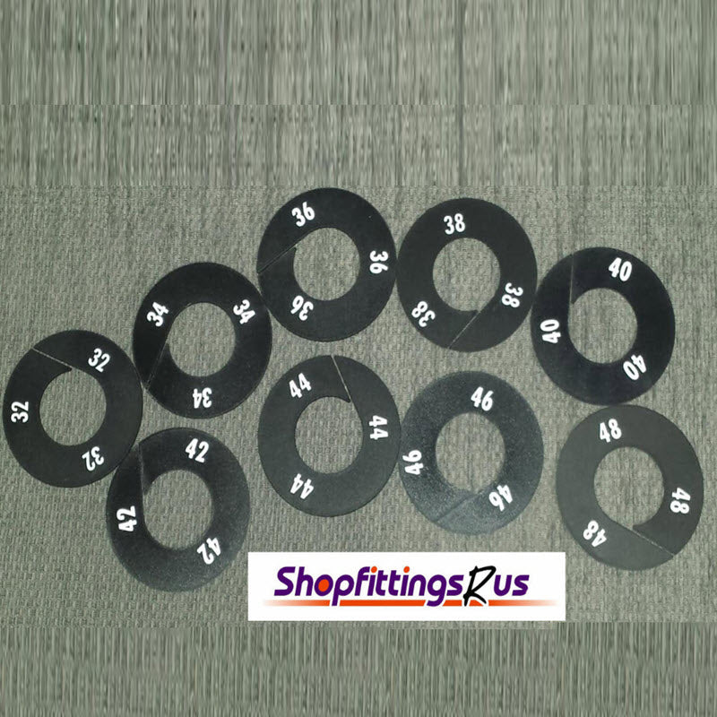 Rack Dividers Black Round Sizes 32-48 Set of 9