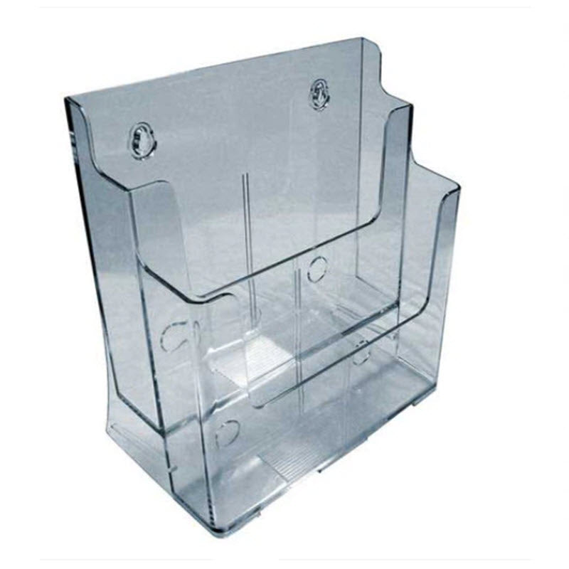 acrylic freestanding/ wall mounted brochure holder Clear Acrylic 2 Tier A4 Portrait Brochure Holder Dimensions W x H x D (mm) 241 x 321 x 203