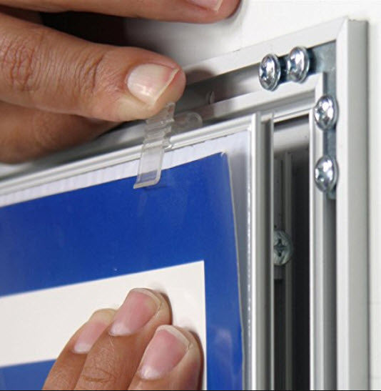 Weatherproof Outdoor Lockable Poster Frame A3 Size 370mm W x 490mm H , x 30mm Features 45mm wide aluminum extrusion Polycarbonate front panel for durability Hinged opening with hold out stays
