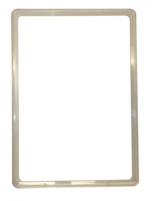 A4 size Poster Holder Clear ABS Plastic Poster Ticket Frames Simple effective signage within a retail environment Available in range of colours and sizes Can be used both Portrait and Landscape Poster slides into the frame. Clear pvc inserts can be used to protect poster -