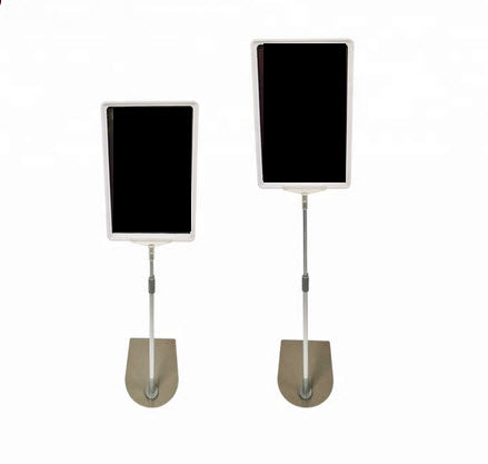 A4 Size Poster Holder Colour Black ABS Plastic Poster Ticket Frames Simple effective signage within a retail environment Available in range of colours and sizes Can be used both Portrait and Landscape Poster slides into the frame.