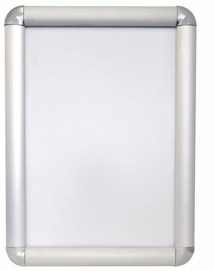 Chrome Snap Frame Floor Stand A4 Radius Corners - Portrait / Landscape