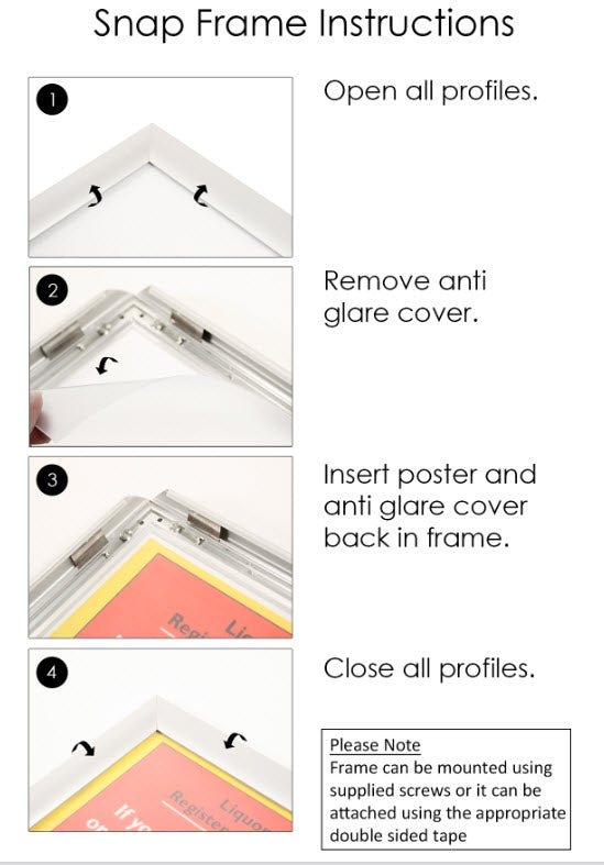 Snap Frame 25mm Euro A2 Silver