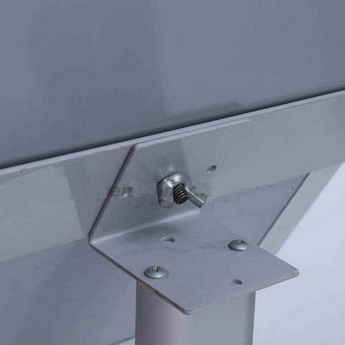 rear fixing plate detail of Adjustable Landscape / Portrait display A3 Display 920mm height to centre of display frame 34mm Wide Profile Anodized Black Snap Frame Snap Frame design enables displays to be protected, and easily changed. Black anodized pole and ABS Moulded Base with enclosed steel weight. Ideal uses- Conferences, Events, Route Indicator, Menu, and Information displays 34mm Snap Frame Mitre co