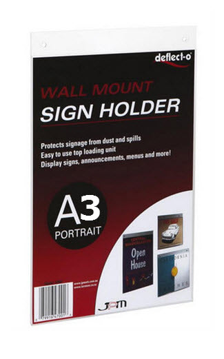 A3 Portrait Acrylic Sleeve with holes screw mounting