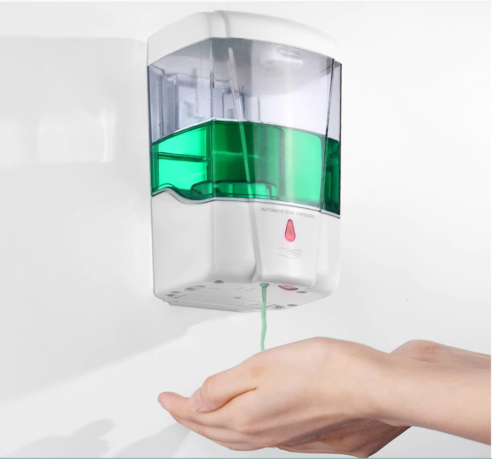 Freestanding Automatic Hand Sanitizer Dispenser with A5 Sign Holder.