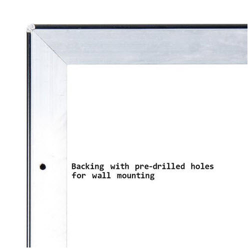 Silver Wide Profile Snap Frame Poster Holder Size AO To suit poster size AO 1188mm x 840mm 32mm Aluminum Extruded Frame Colour Satin Silver with mitre corners Frame overall size 1232 x 893 x 17 mm Clear cover sheet to protect poster All 4 opening sides Can be used for landscape or Portrait displays