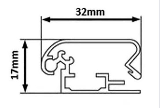 wide profile 32mm alluminium snap frame black size AO