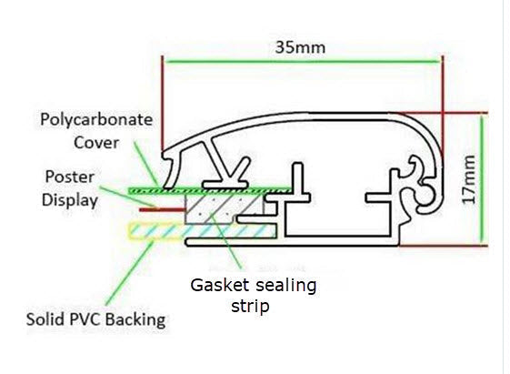 Waterproof 35mm Snap Frame A2 Silver