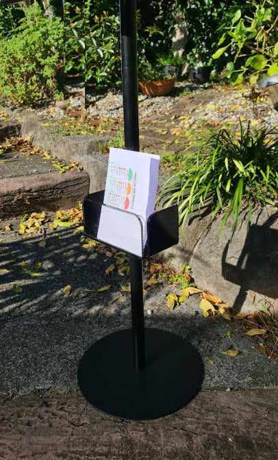 Waterproof A3 Black Round Pole Snap Frame Menu / Display Stand
