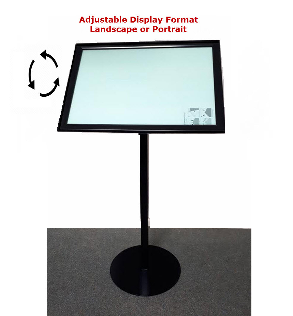 A2 Black Freestanding Snap Frame Menu / Display Stand