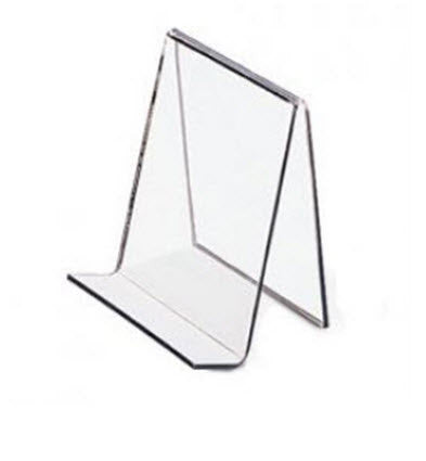 Clear Acrylic Display Easel  Ideal for A5 sized Books, visual products etc.  &nbsp;115mm wide x 190mm high