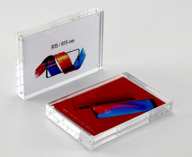 Magnetic Acrylic  POS Display Blocks 7" x 5"