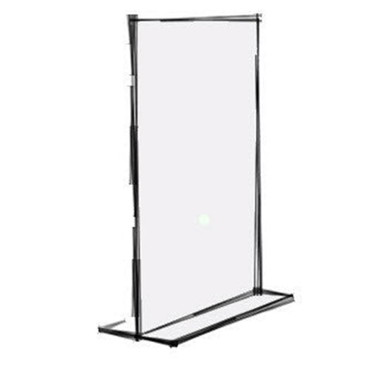 Acrylic A4 T Base upright display holder  For double sided viewing  A4 Portrait format sheet display     Dimensions  W x H x D  210 x 297 x 85