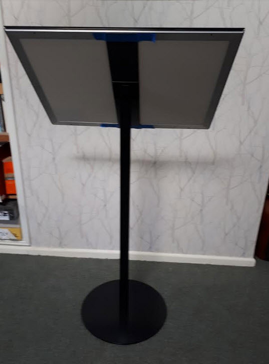 A2 Black Freestanding Snap Frame Menu / Display Stand