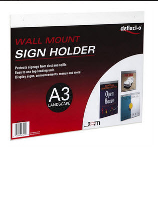 A3  Landscape Acrylic Sleeve with holes screw mounting