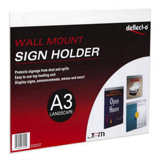 A3  Landscape Acrylic Sleeve with holes screw mounting