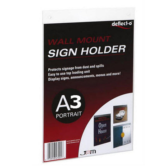 A3  Portrait Acrylic Sleeve with holes screw mounting